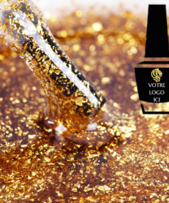 F01 Gold Top Coat Petal 15ml Pack de 25 pces