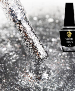 F02 Silver Top Coat Petal 15ml Pack de 25 pces