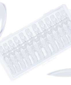 Box 240 Tip-Press On Nails Amande #S Clear -Pack de 10 pces-
