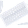 Box 240 Tip-Press On Nails Stiletto #L Clear -Pack de 20 pces-