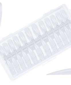 Box 240 Tip-Press On Nails Stiletto #L Clear -Pack de 20 pces-