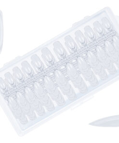 Box 240 Tip-Press On Nails Rond #L Clear -Pack de 20 pces-