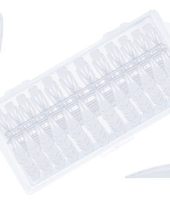 Box 240 Tip-Press On Nails Amande #L Clear -Pack de 10 pces-