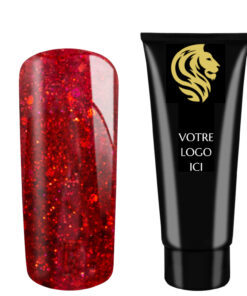 AcrylGel Glitter Red HEMA/Di-HEMA FREE 30ml Pack de 20pz