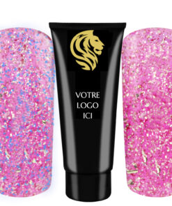 AcrylGel Night Light Glitter Pink HEMA/Di-HEMA FREE 30ml Pack de 20pz
