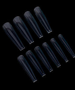 Box 100 Tip-Press On Nails Ballerine #L Clear -Pack de 6 pces-