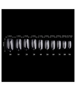 Box 100 Tip-Press On Nails Oval #S Clear -Pack de 12 pces-