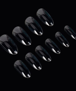 Box 100 Tip-Press On Nails Amandes #S Clear -Pack de 12 pces-