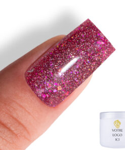 Alternative view of Sparkly BuilderGel HEMA Di-Hema & TPO FREE Fuxia